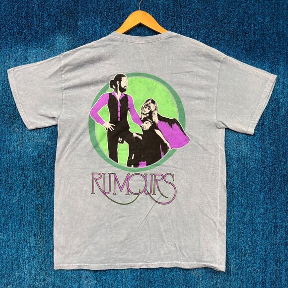 Fleetwood Mac Rumors Tour Vtg Wash blue T-shirt size Large - Picture 1 of 4